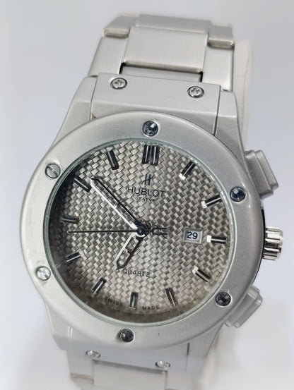 Hublot Stainless Steel Watch with Date Display - Luxury Timepiece for Men